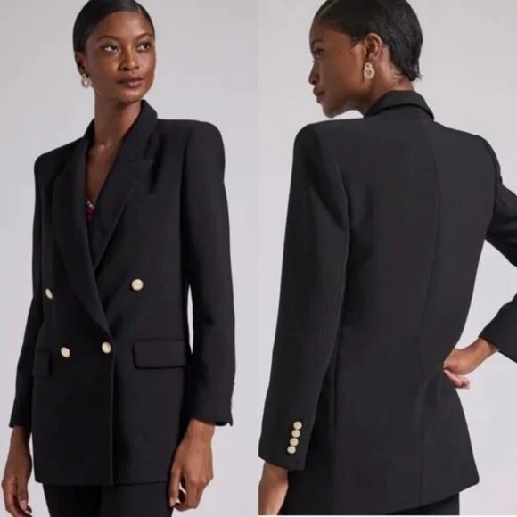Generation Love Max Crepe Blazer Jacket Black Gold Buttons Size XL NWT $415 - Picture 1 of 4